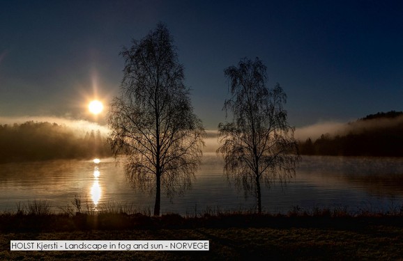 HOLST Kjersti - Landscape in fog and sun - NORVEGE.jpg